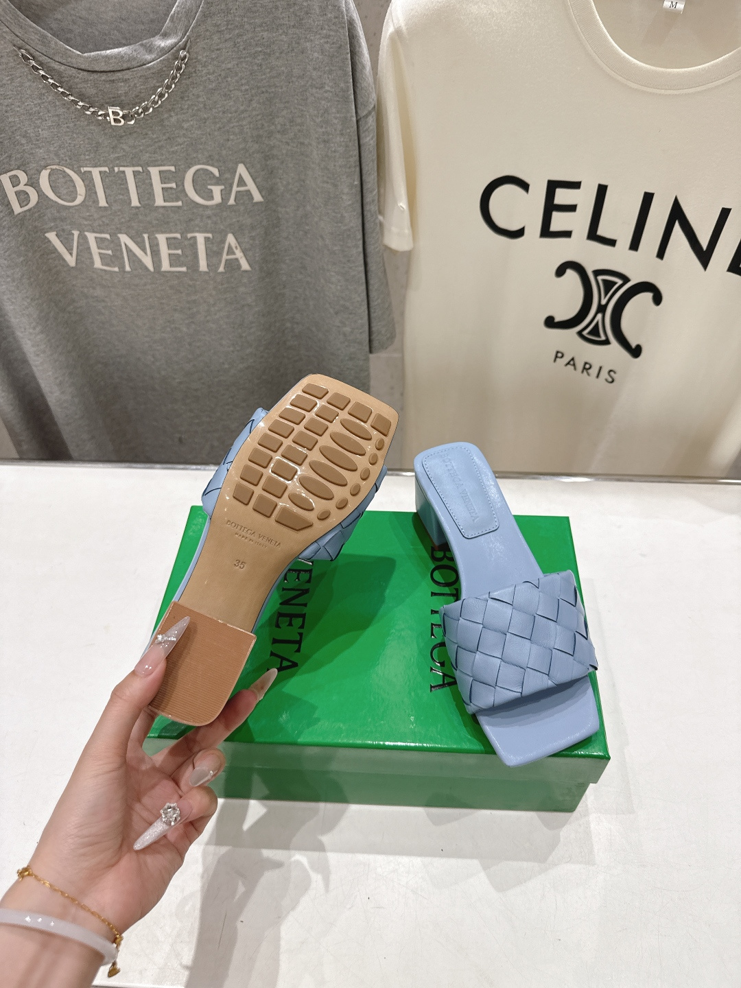 高版本出厂 高跟 Bottega Veneta/BV F065 2026ss夏季新款Parco Mule