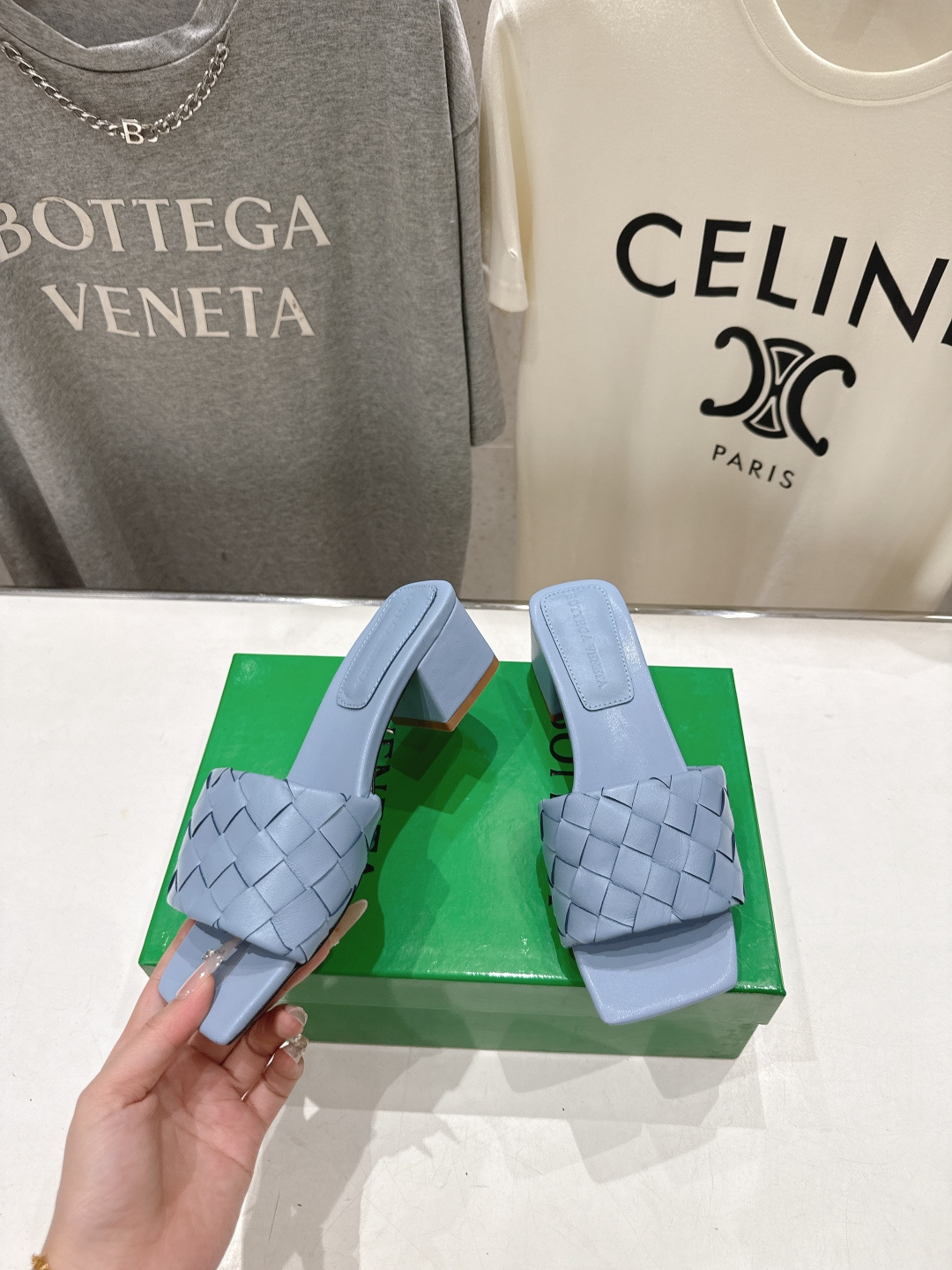 高版本出厂 高跟 Bottega Veneta/BV F065 2026ss夏季新款Parco Mule