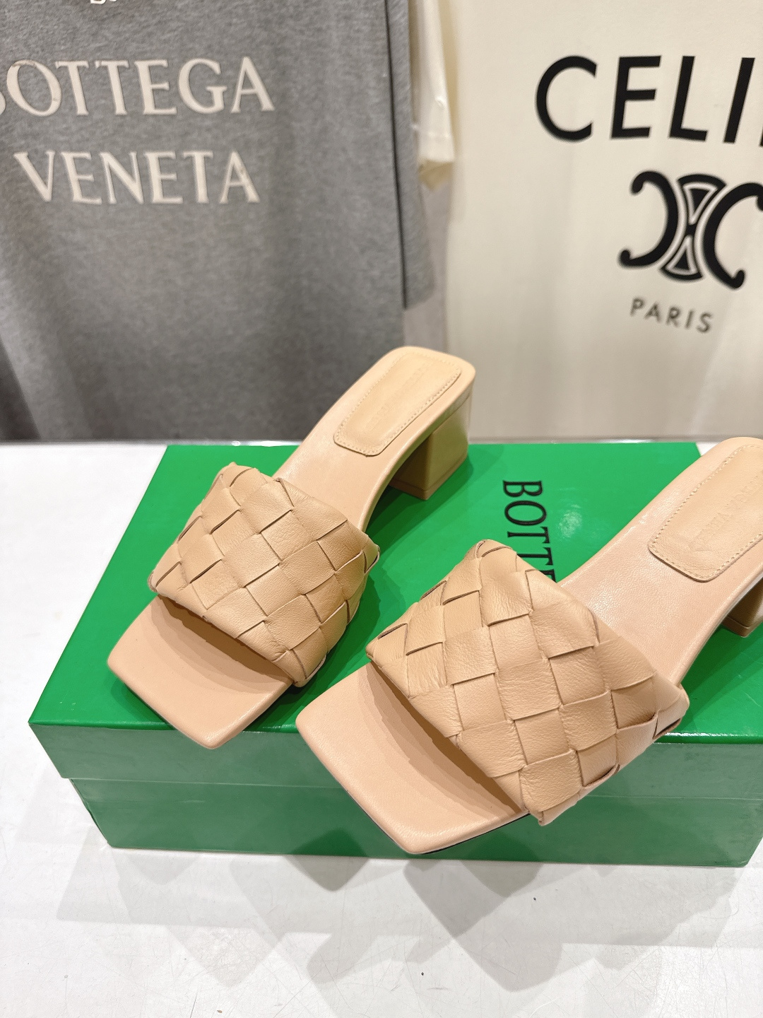 高版本出厂 高跟 Bottega Veneta/BV F065 2026ss夏季新款Parco Mule