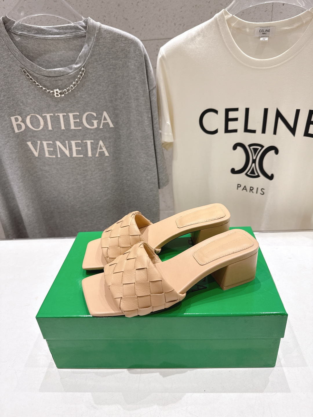 高版本出厂 高跟 Bottega Veneta/BV F065 2026ss夏季新款Parco Mule