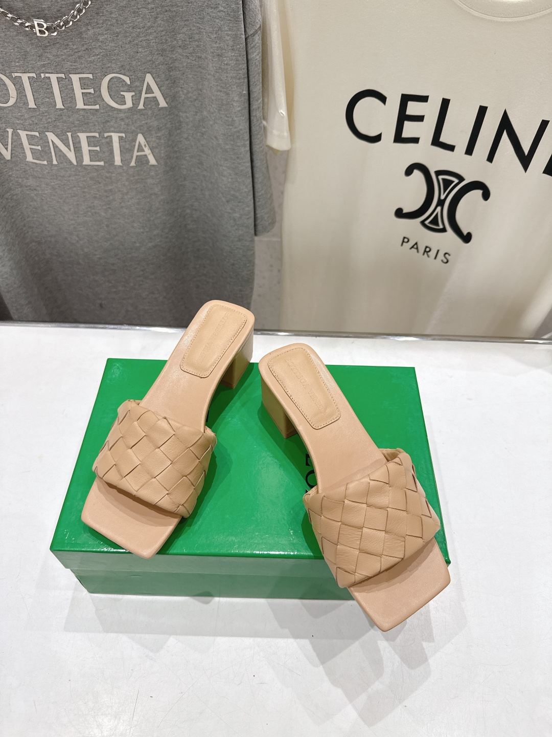 高版本出厂 高跟 Bottega Veneta/BV F065 2026ss夏季新款Parco Mule