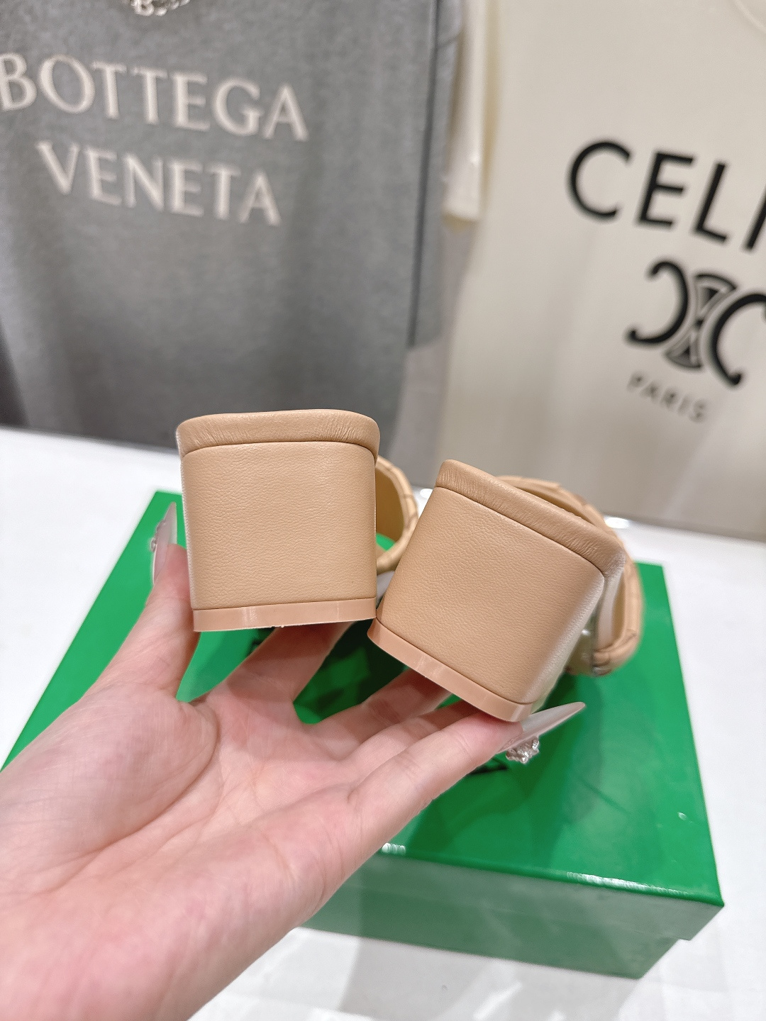 高版本出厂 高跟 Bottega Veneta/BV F065 2026ss夏季新款Parco Mule