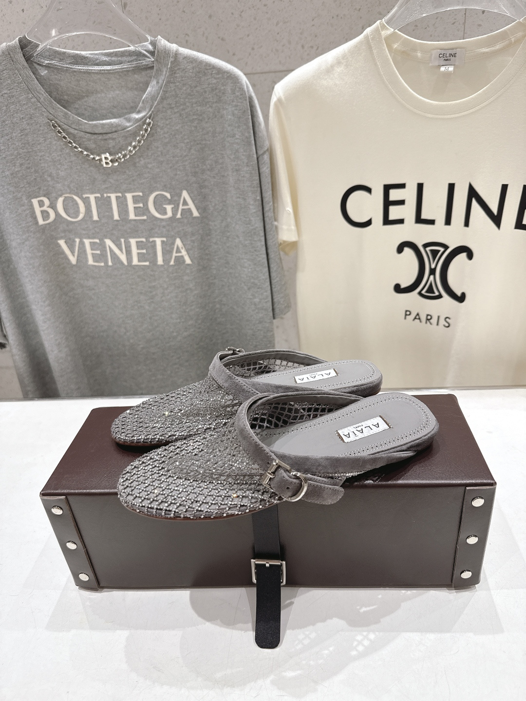 高版本出厂 独家新品 Alaia 阿莱亚26ss/新款网面平底鞋芭蕾舞鞋 最近超火的一款网钻平底鞋章小蕙