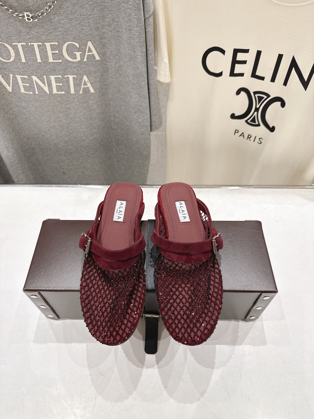 高版本出厂 独家新品 Alaia 阿莱亚26ss/新款网面平底鞋芭蕾舞鞋 最近超火的一款网钻平底鞋章小蕙