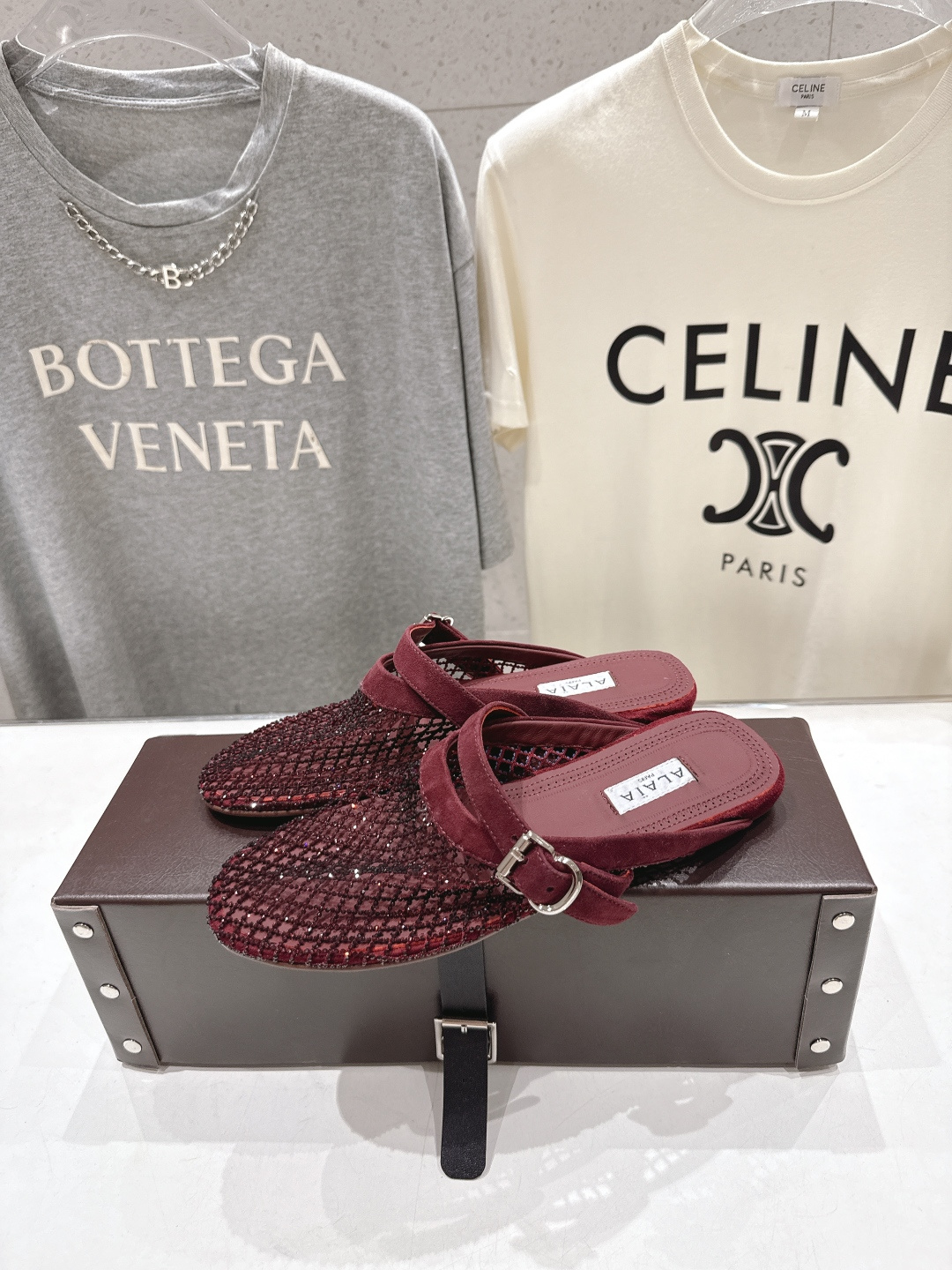 高版本出厂 独家新品 Alaia 阿莱亚26ss/新款网面平底鞋芭蕾舞鞋 最近超火的一款网钻平底鞋章小蕙