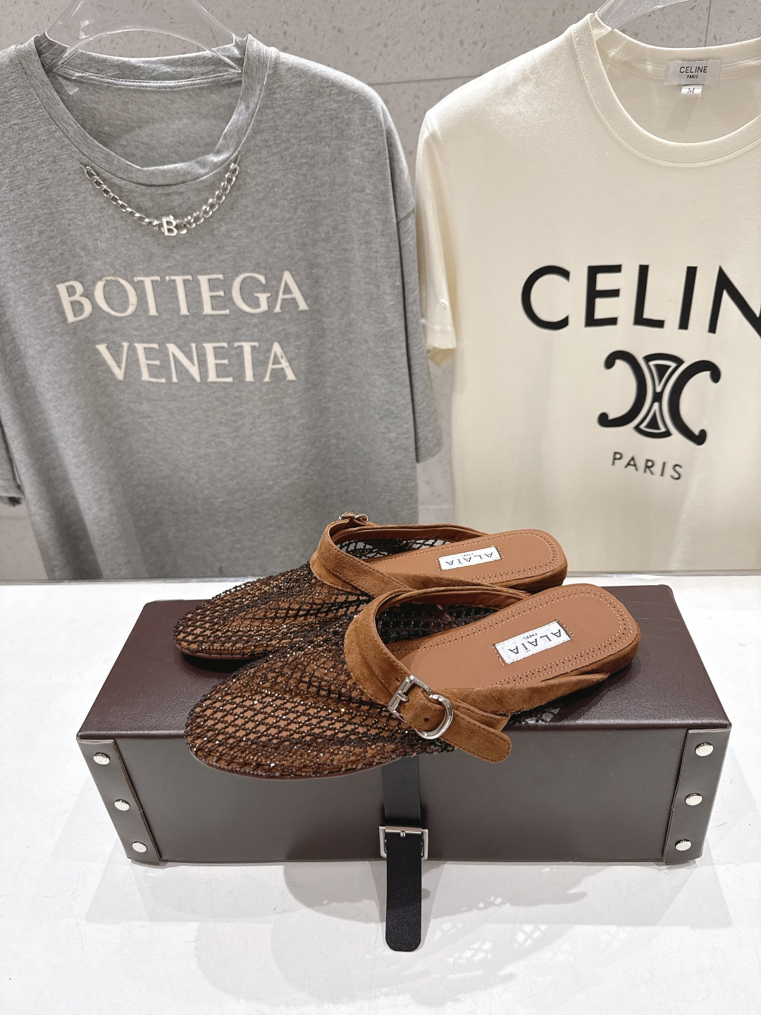 高版本出厂 独家新品 Alaia 阿莱亚26ss/新款网面平底鞋芭蕾舞鞋 最近超火的一款网钻平底鞋章小蕙