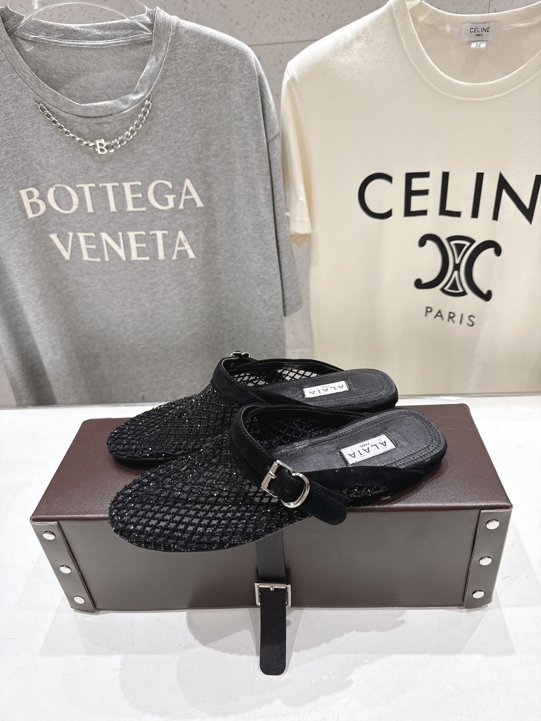 高版本出厂 独家新品 Alaia 阿莱亚26ss/新款网面平底鞋芭蕾舞鞋 最近超火的一款网钻平底鞋章小蕙