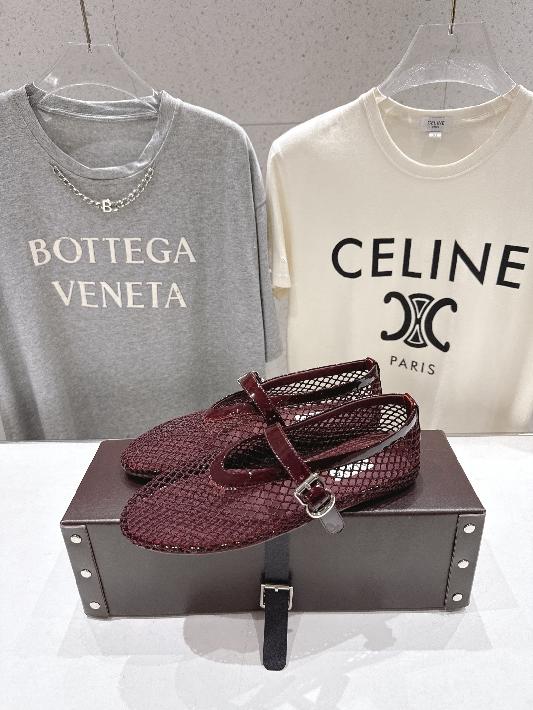 高版本出厂 单鞋 独家新品 Alaia 阿莱亚26ss/新款网面平底鞋芭蕾舞鞋 最近超火的一款网钻平底鞋