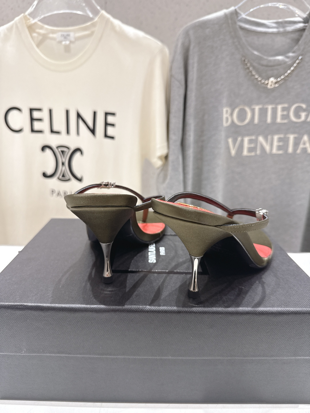 高版本出厂 SAINT LAURENT～F030 圣罗兰ysl 26ss夏季全新走秀款夹脚高跟拖鞋人字拖