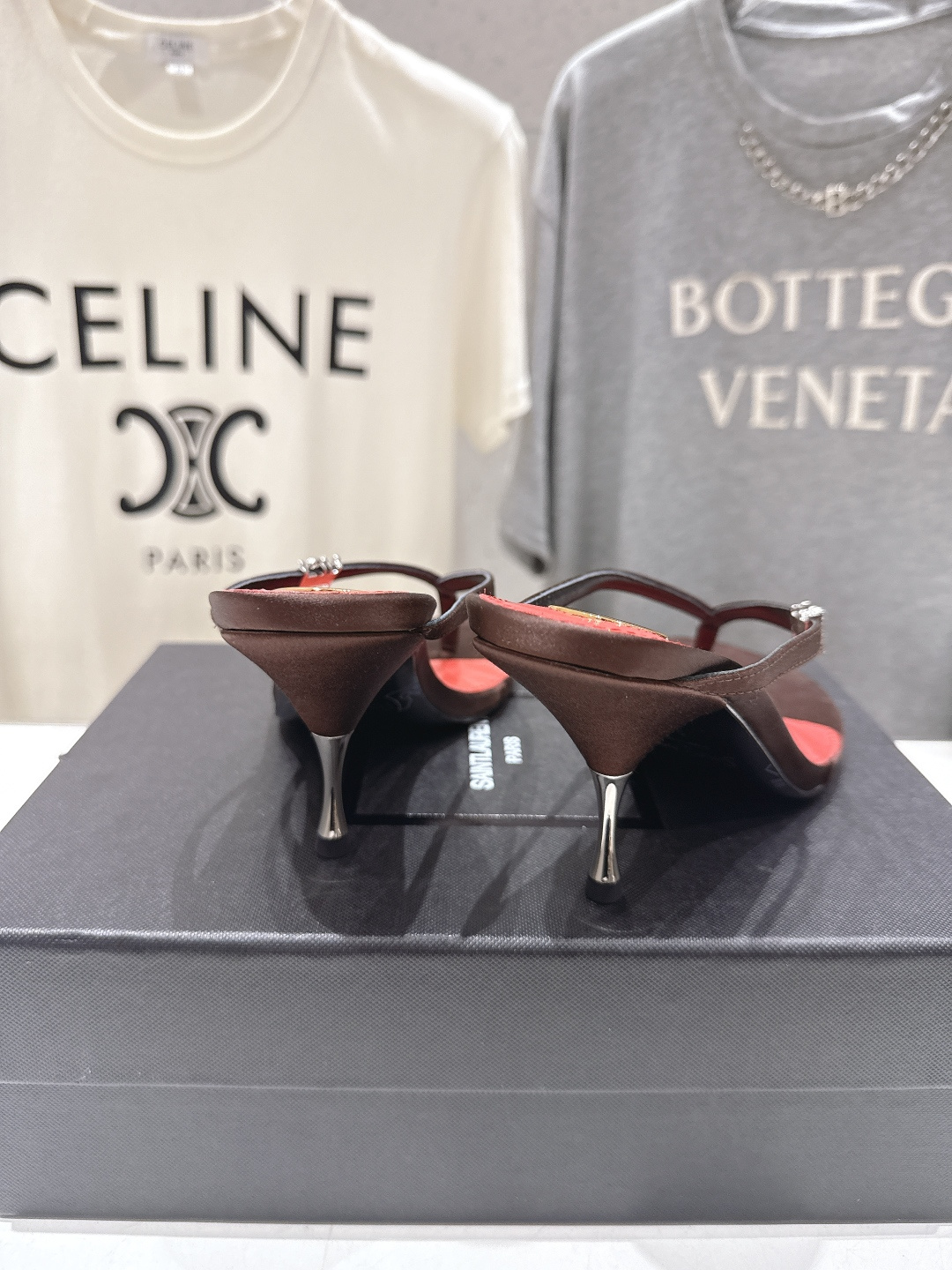 高版本出厂 SAINT LAURENT～F030 圣罗兰ysl 26ss夏季全新走秀款夹脚高跟拖鞋人字拖