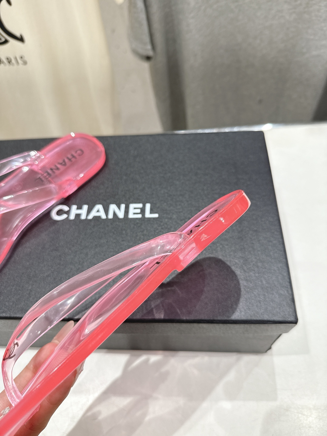 高版本出厂  Chanel*香奈儿F036 小香2026ss夏季新款透明底人字拖夹脚沙滩拖鞋2026夏季