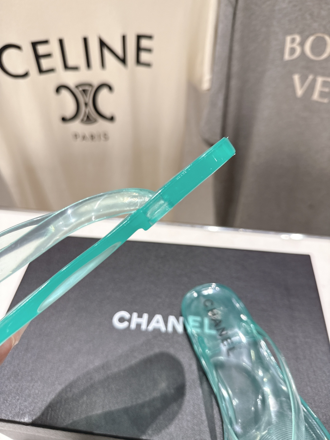 高版本出厂  Chanel*香奈儿F036 小香2026ss夏季新款透明底人字拖夹脚沙滩拖鞋2026夏季