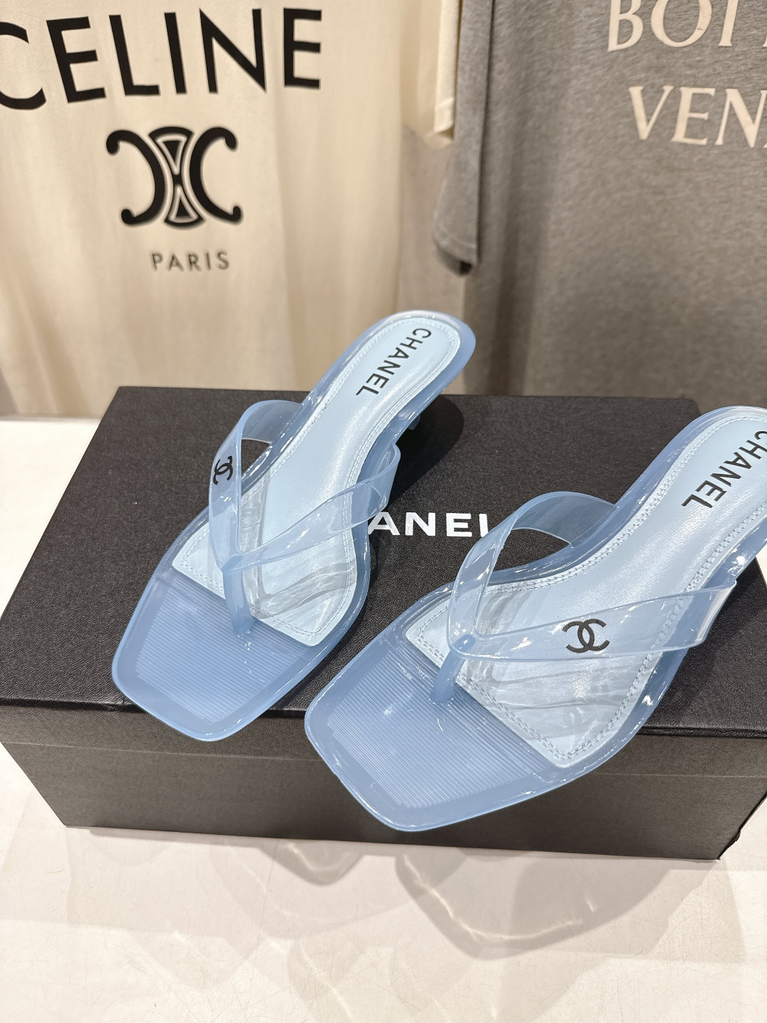 高版本出厂  Chanel*香奈儿F036 小香2026ss夏季新款透明底人字拖夹脚沙滩拖鞋2026夏季