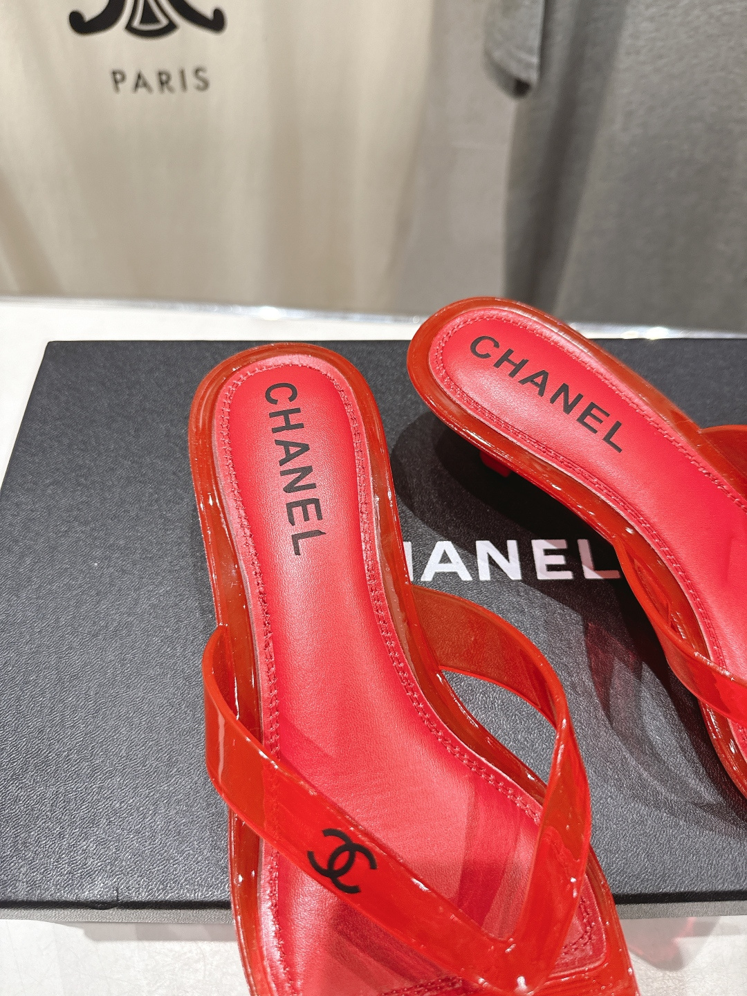 高版本出厂  Chanel*香奈儿F036 小香2026ss夏季新款透明底人字拖夹脚沙滩拖鞋2026夏季
