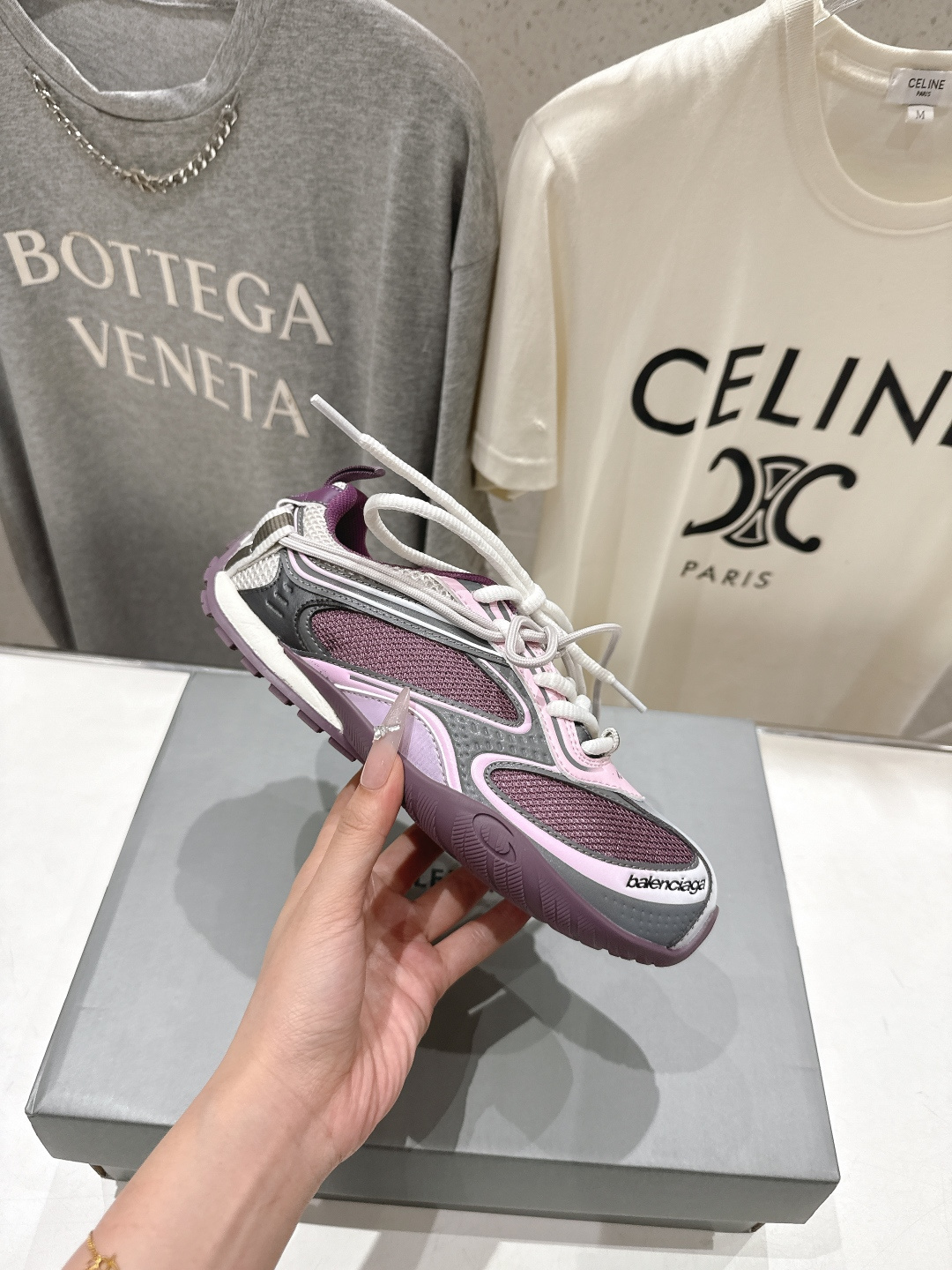 高版本出厂Balenciaga/巴黎世家 F046 26ss官方同步新款Rader系列做旧压纹标识休闲鞋