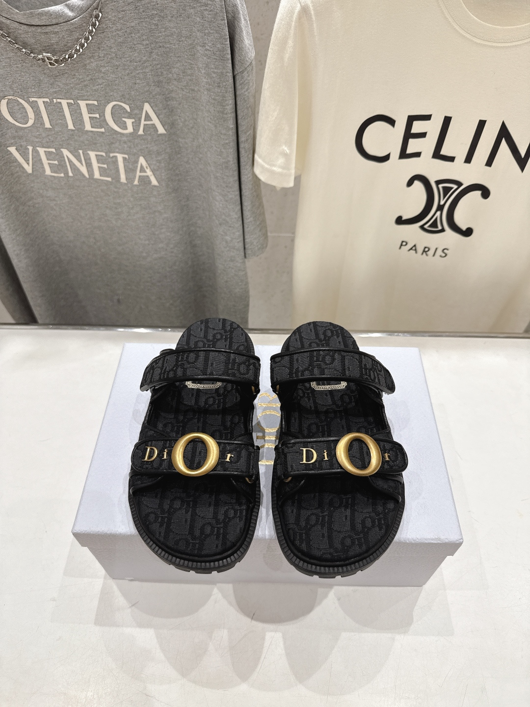 高版本出厂 【高品质】Dior*迪奥F019 D家2026ss春夏新款魔术贴厚底沙滩凉鞋～经典版型 搭配