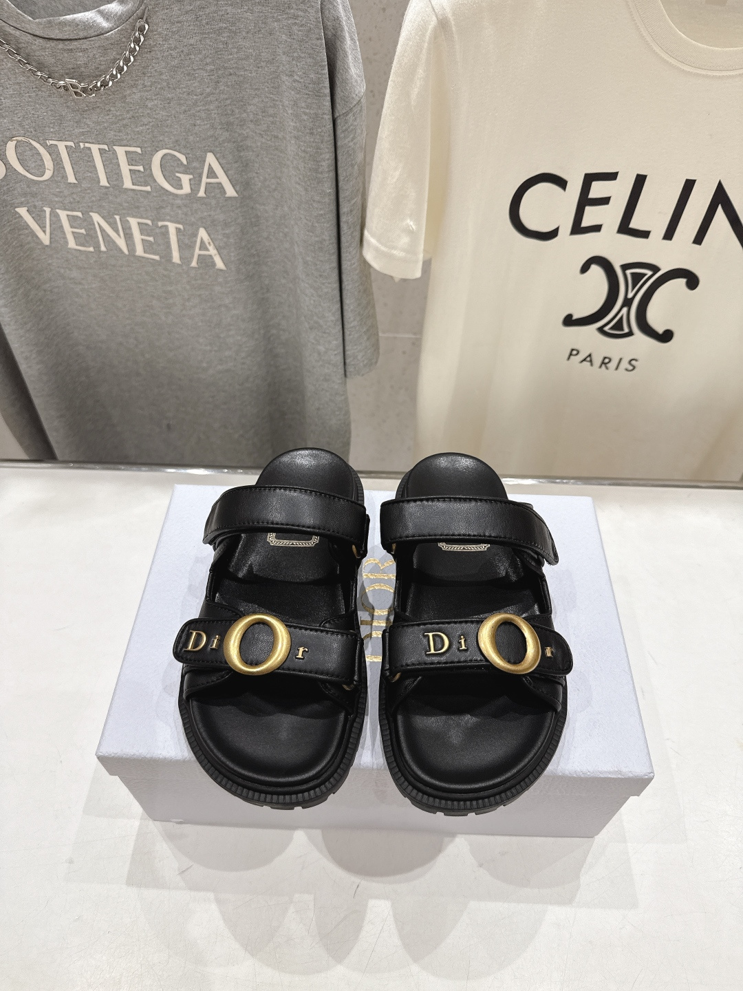 高版本出厂 【高品质】Dior*迪奥F019 D家2026ss春夏新款魔术贴厚底沙滩凉鞋～经典版型 搭配