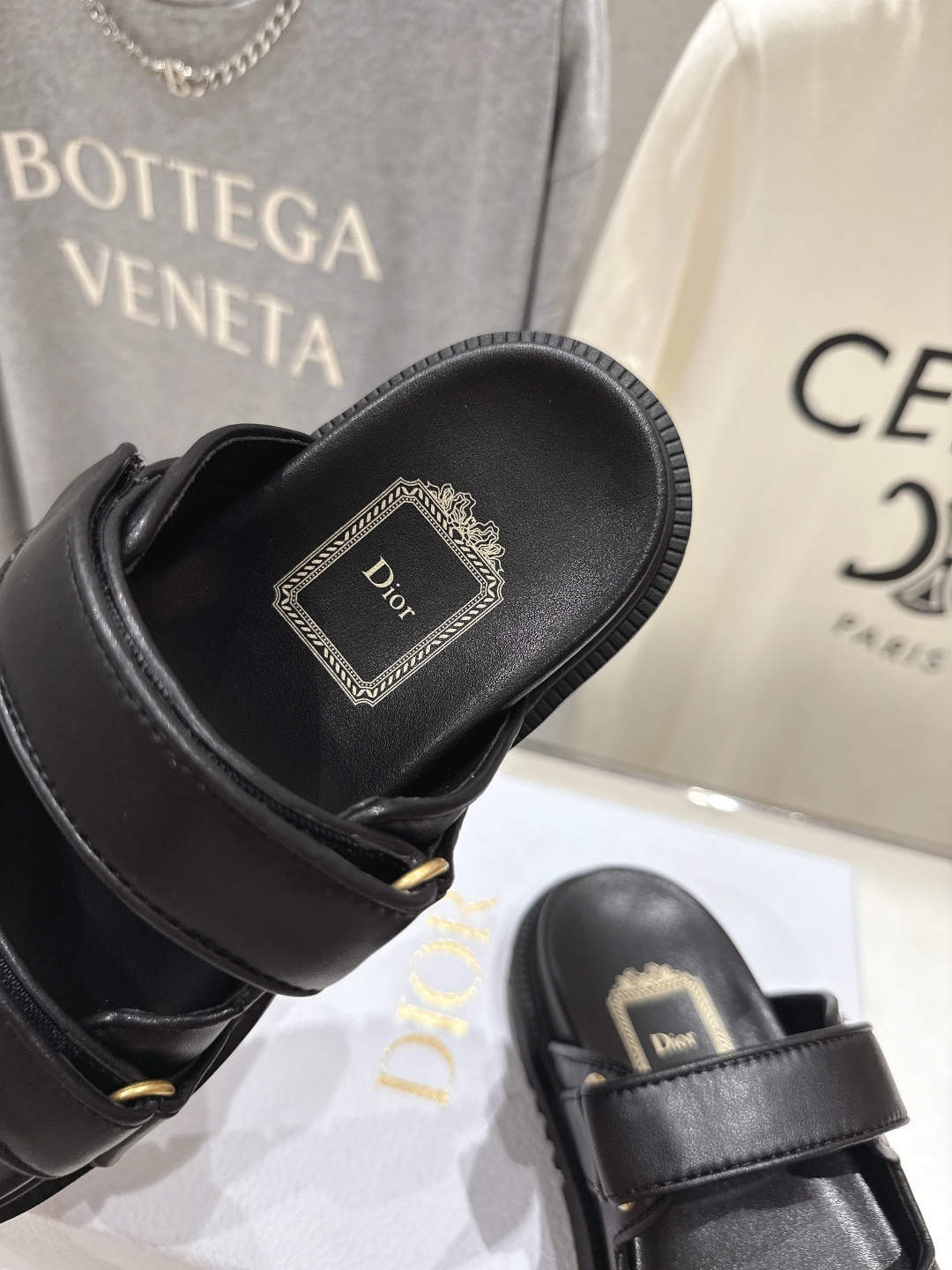 高版本出厂 【高品质】Dior*迪奥F019 D家2026ss春夏新款魔术贴厚底沙滩凉鞋～经典版型 搭配