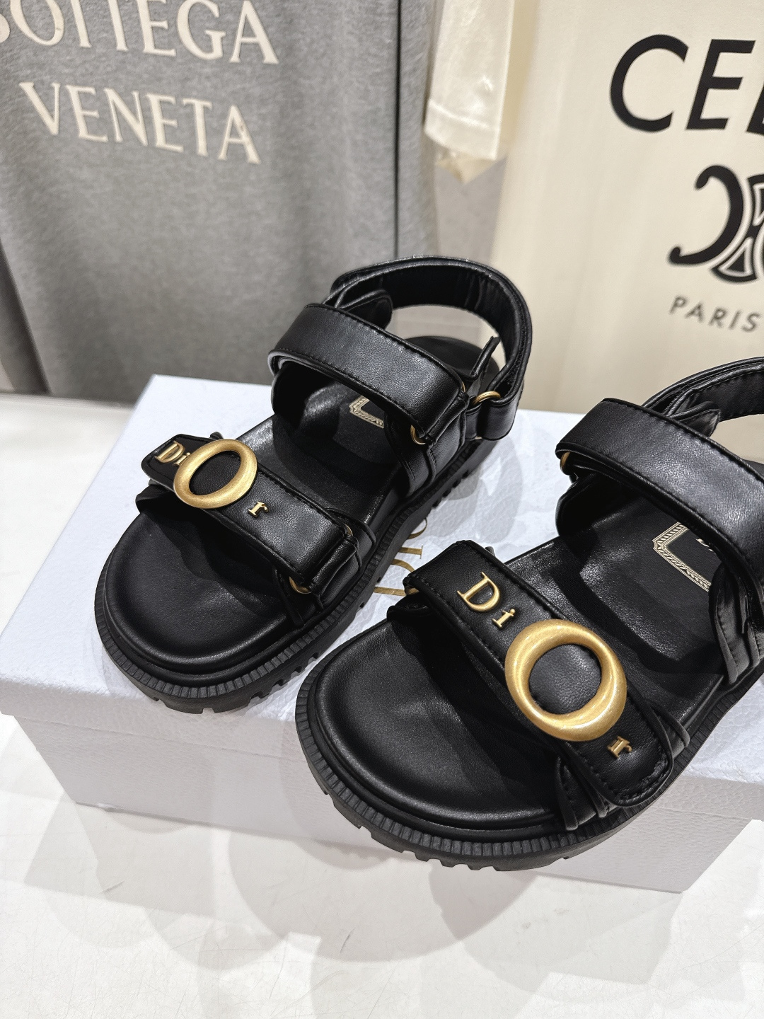 高版本出厂 【高品质】Dior*迪奥F019 D家2026ss春夏新款魔术贴厚底沙滩凉鞋～经典版型 搭配