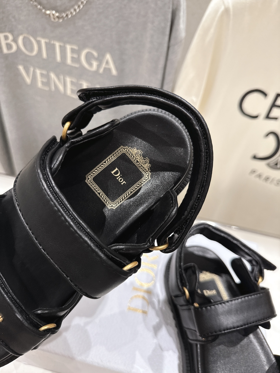 高版本出厂 【高品质】Dior*迪奥F019 D家2026ss春夏新款魔术贴厚底沙滩凉鞋～经典版型 搭配