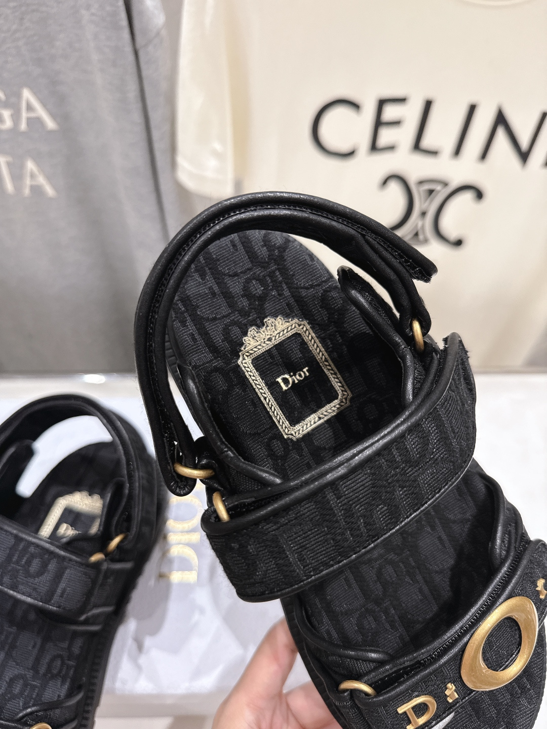 高版本出厂 【高品质】Dior*迪奥F019 D家2026ss春夏新款魔术贴厚底沙滩凉鞋～经典版型 搭配