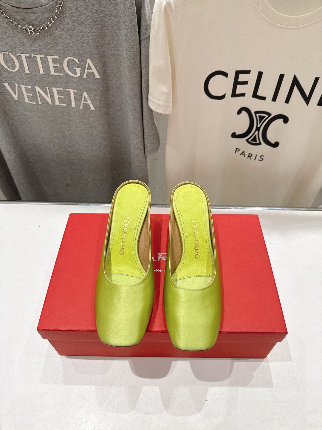 高版本出厂  FERRAGAMO/菲拉格慕F065  26ss夏季新款高跟半包拖鞋菲拉格慕今期高频曝光的