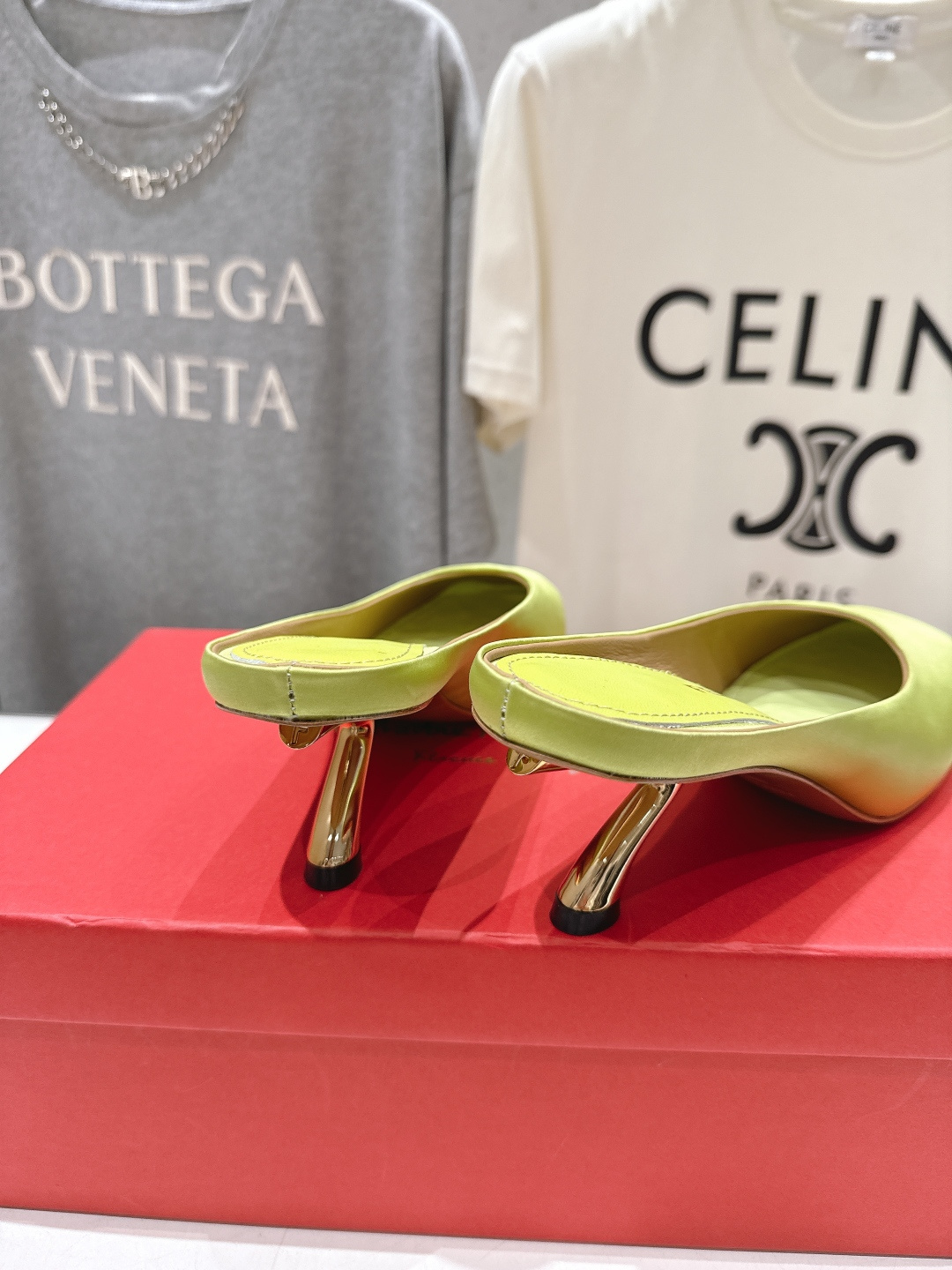 高版本出厂  FERRAGAMO/菲拉格慕F065  26ss夏季新款高跟半包拖鞋菲拉格慕今期高频曝光的