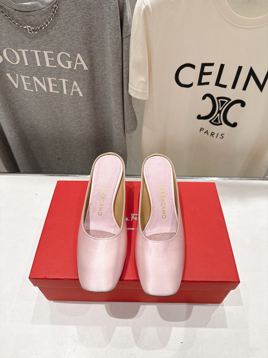 高版本出厂  FERRAGAMO/菲拉格慕F065  26ss夏季新款高跟半包拖鞋菲拉格慕今期高频曝光的