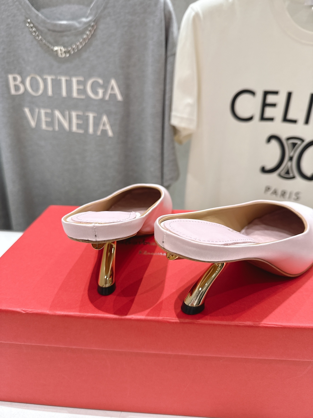高版本出厂  FERRAGAMO/菲拉格慕F065  26ss夏季新款高跟半包拖鞋菲拉格慕今期高频曝光的