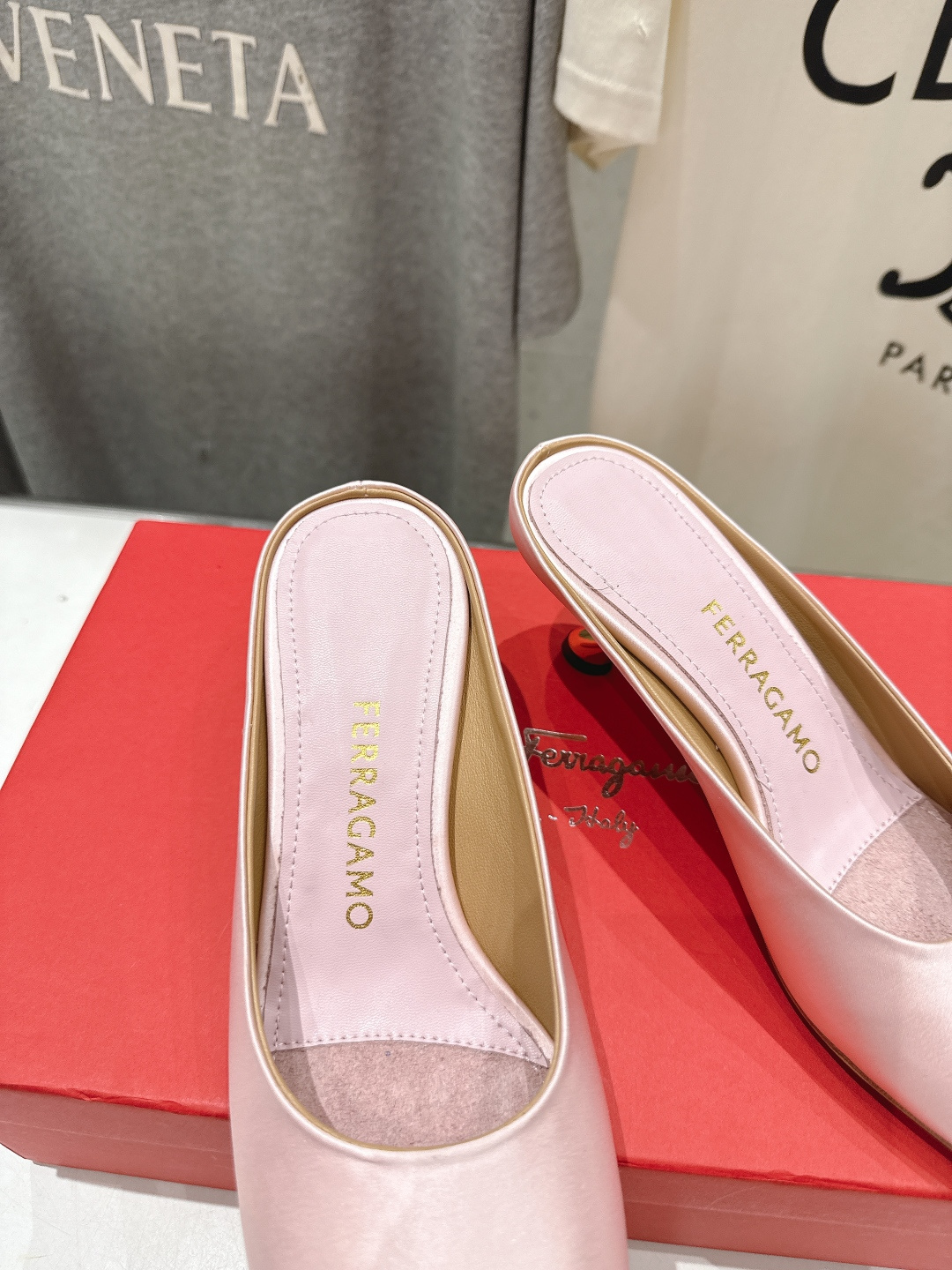 高版本出厂  FERRAGAMO/菲拉格慕F065  26ss夏季新款高跟半包拖鞋菲拉格慕今期高频曝光的