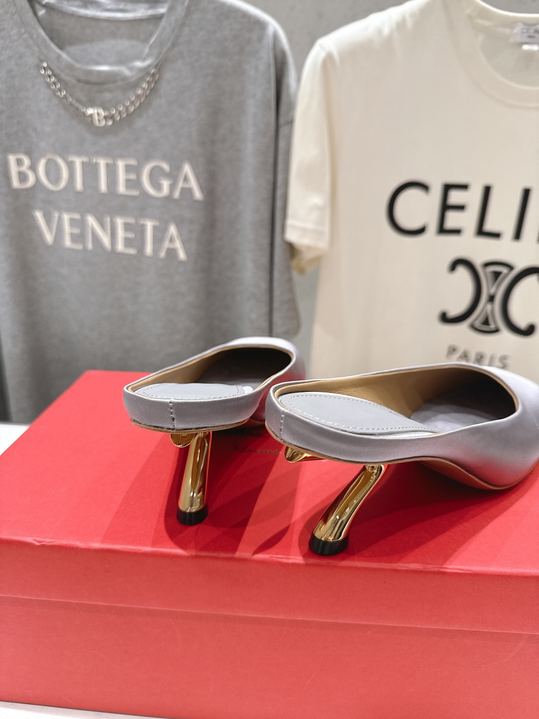 高版本出厂  FERRAGAMO/菲拉格慕F065  26ss夏季新款高跟半包拖鞋菲拉格慕今期高频曝光的