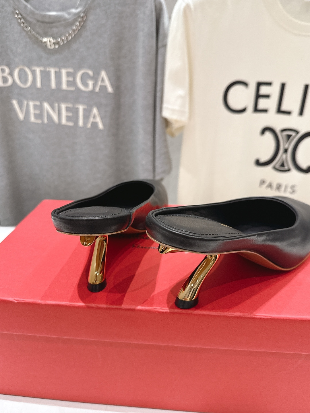 高版本出厂  FERRAGAMO/菲拉格慕F065  26ss夏季新款高跟半包拖鞋菲拉格慕今期高频曝光的