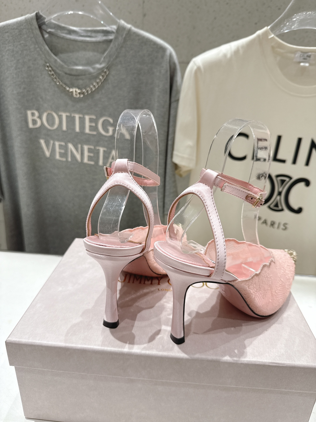 高版本出厂  JIMMY CHOO*｜JC/吉米周2026ss新款尖头蕾丝网纱高跟鞋凉鞋原版套楦，完美的
