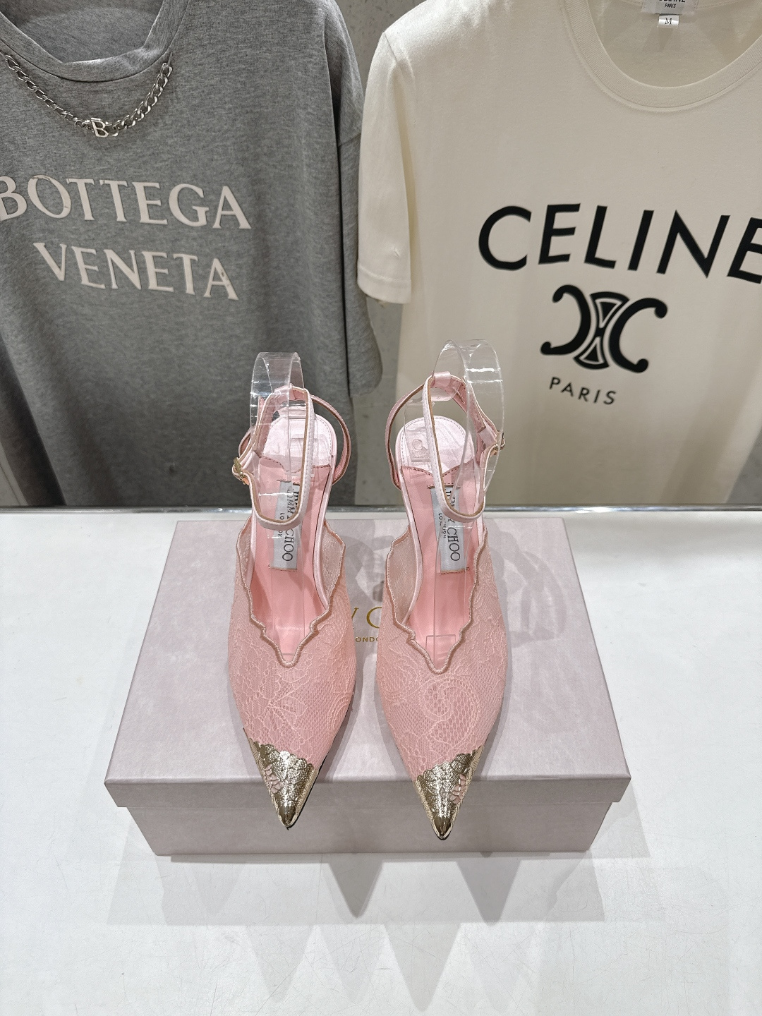 高版本出厂  JIMMY CHOO*｜JC/吉米周2026ss新款尖头蕾丝网纱高跟鞋凉鞋原版套楦，完美的