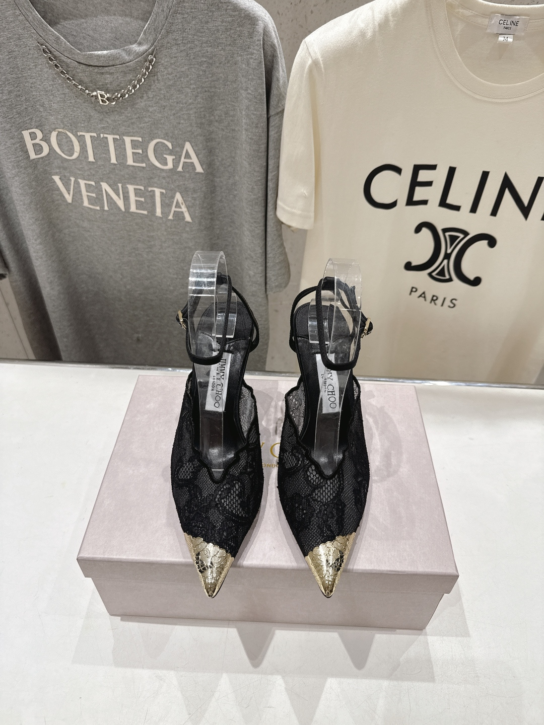 高版本出厂  JIMMY CHOO*｜JC/吉米周2026ss新款尖头蕾丝网纱高跟鞋凉鞋原版套楦，完美的