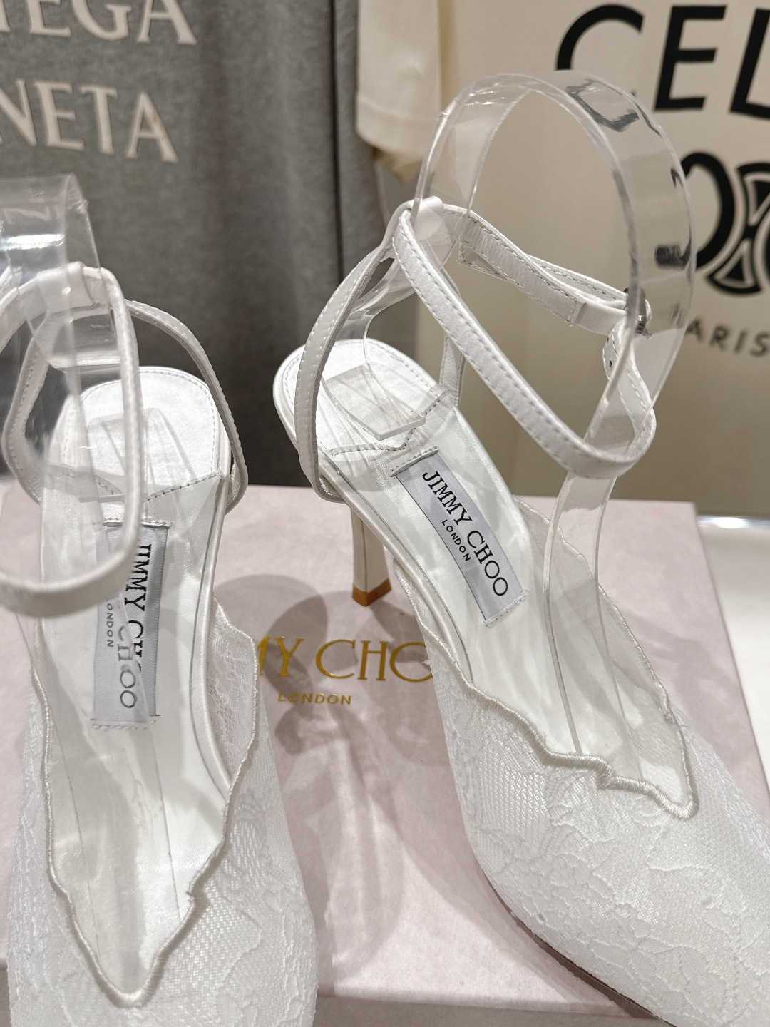 高版本出厂  JIMMY CHOO*｜JC/吉米周2026ss新款尖头蕾丝网纱高跟鞋凉鞋原版套楦，完美的