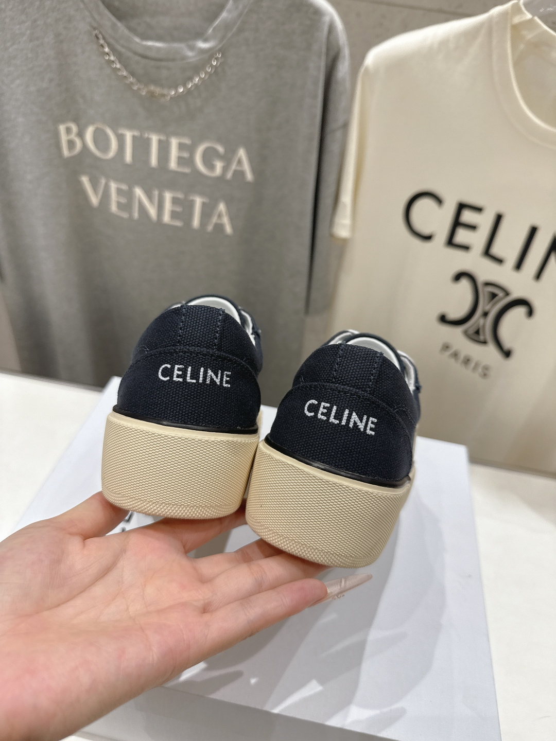 高版本出厂 厚底 Celine* 赛琳 2026ss春夏走秀新款小白鞋帆布鞋，明星同款思琳明星同款休闲透