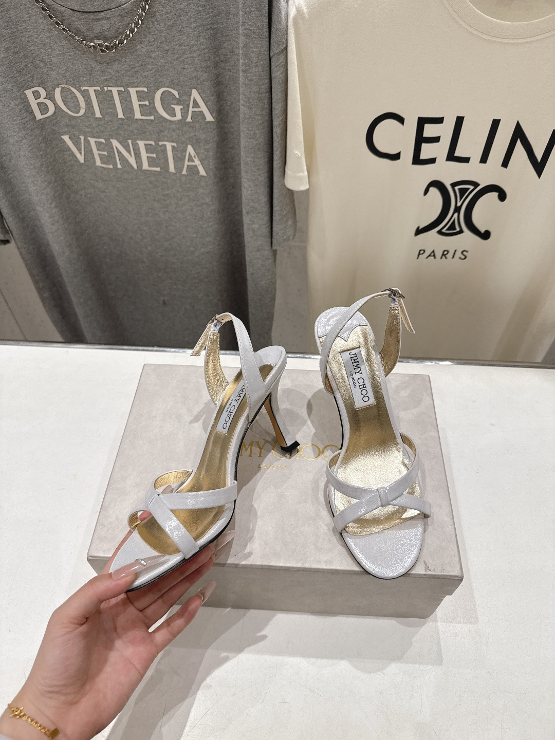 高版本出厂  JIMMY CHOO*｜JC/吉米周2026ss新款简约仙女风高跟鞋凉鞋原版套楦，完美的线