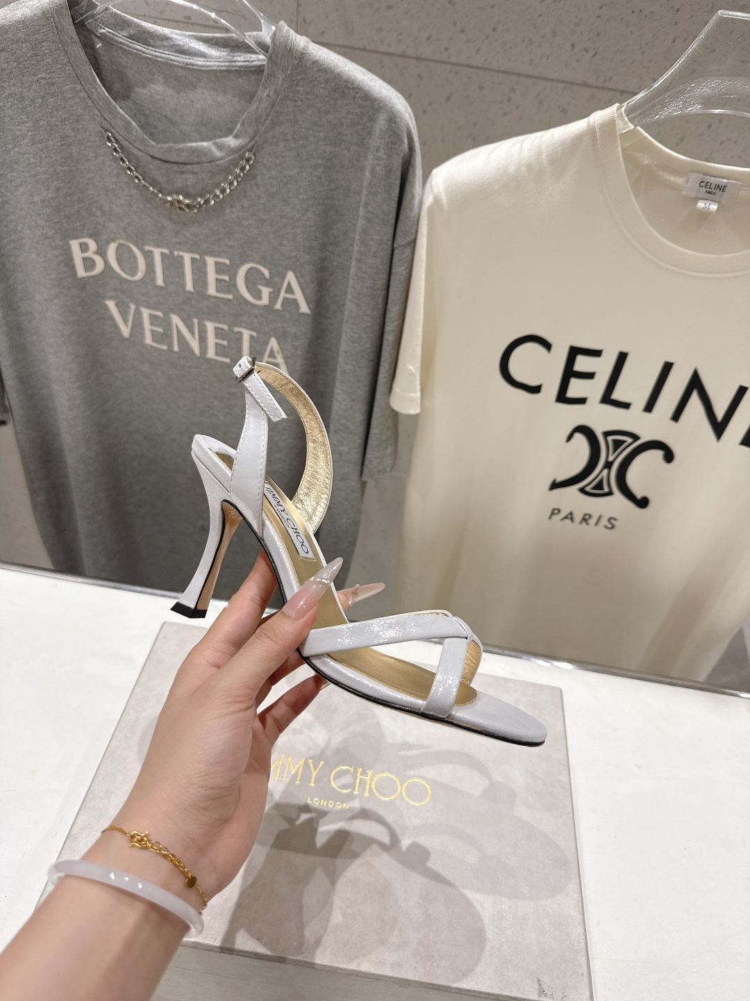 高版本出厂  JIMMY CHOO*｜JC/吉米周2026ss新款简约仙女风高跟鞋凉鞋原版套楦，完美的线