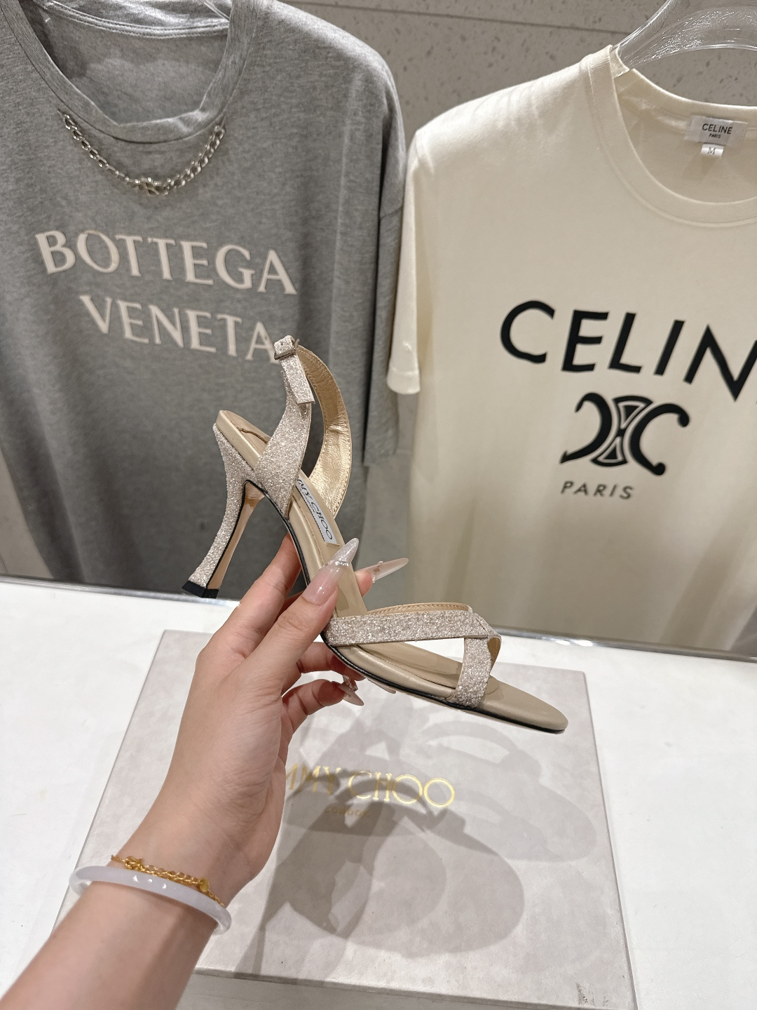 高版本出厂  JIMMY CHOO*｜JC/吉米周2026ss新款简约仙女风高跟鞋凉鞋原版套楦，完美的线