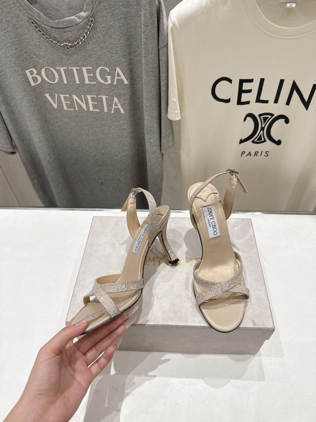 高版本出厂  JIMMY CHOO*｜JC/吉米周2026ss新款简约仙女风高跟鞋凉鞋原版套楦，完美的线