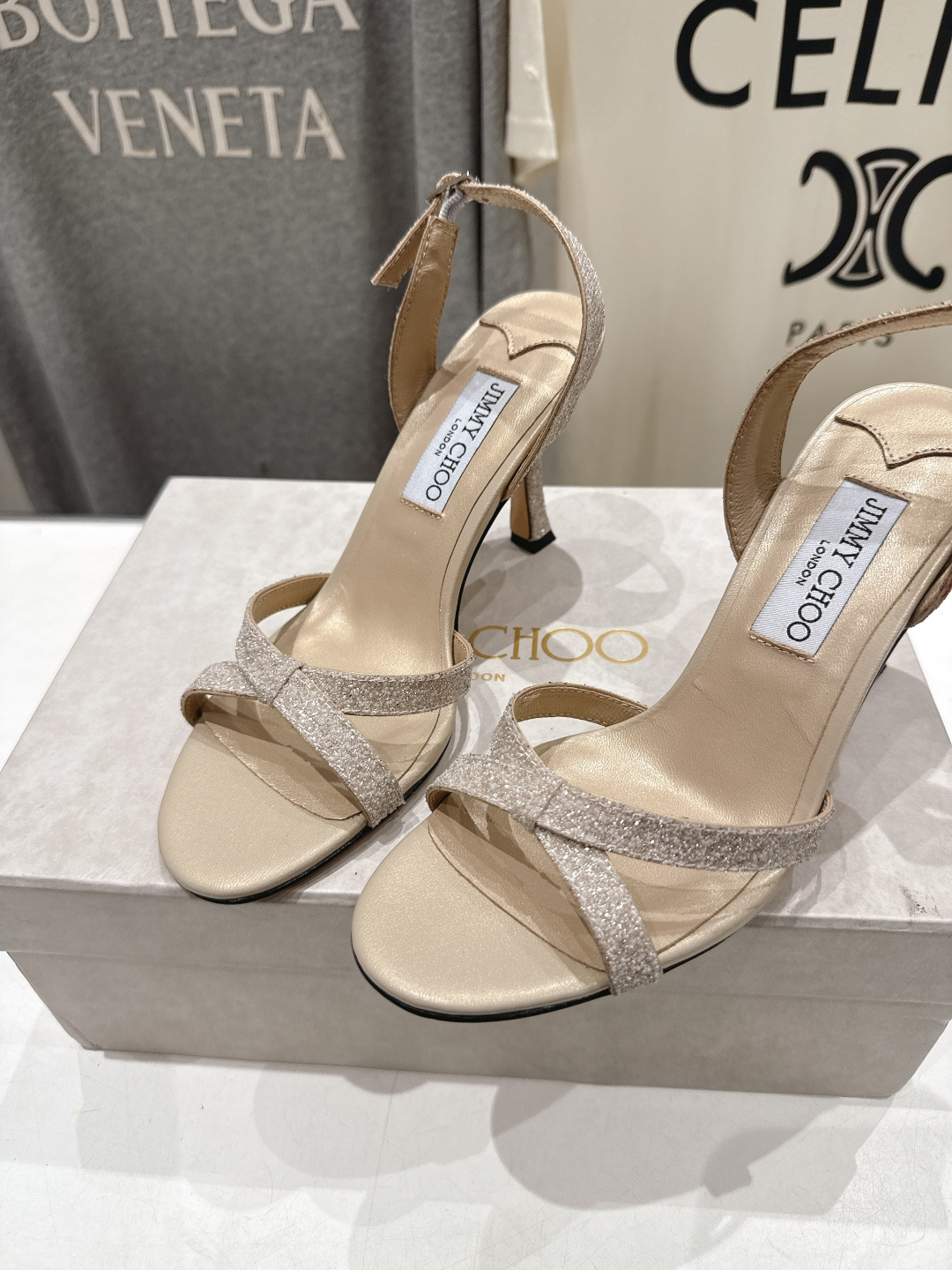 高版本出厂  JIMMY CHOO*｜JC/吉米周2026ss新款简约仙女风高跟鞋凉鞋原版套楦，完美的线