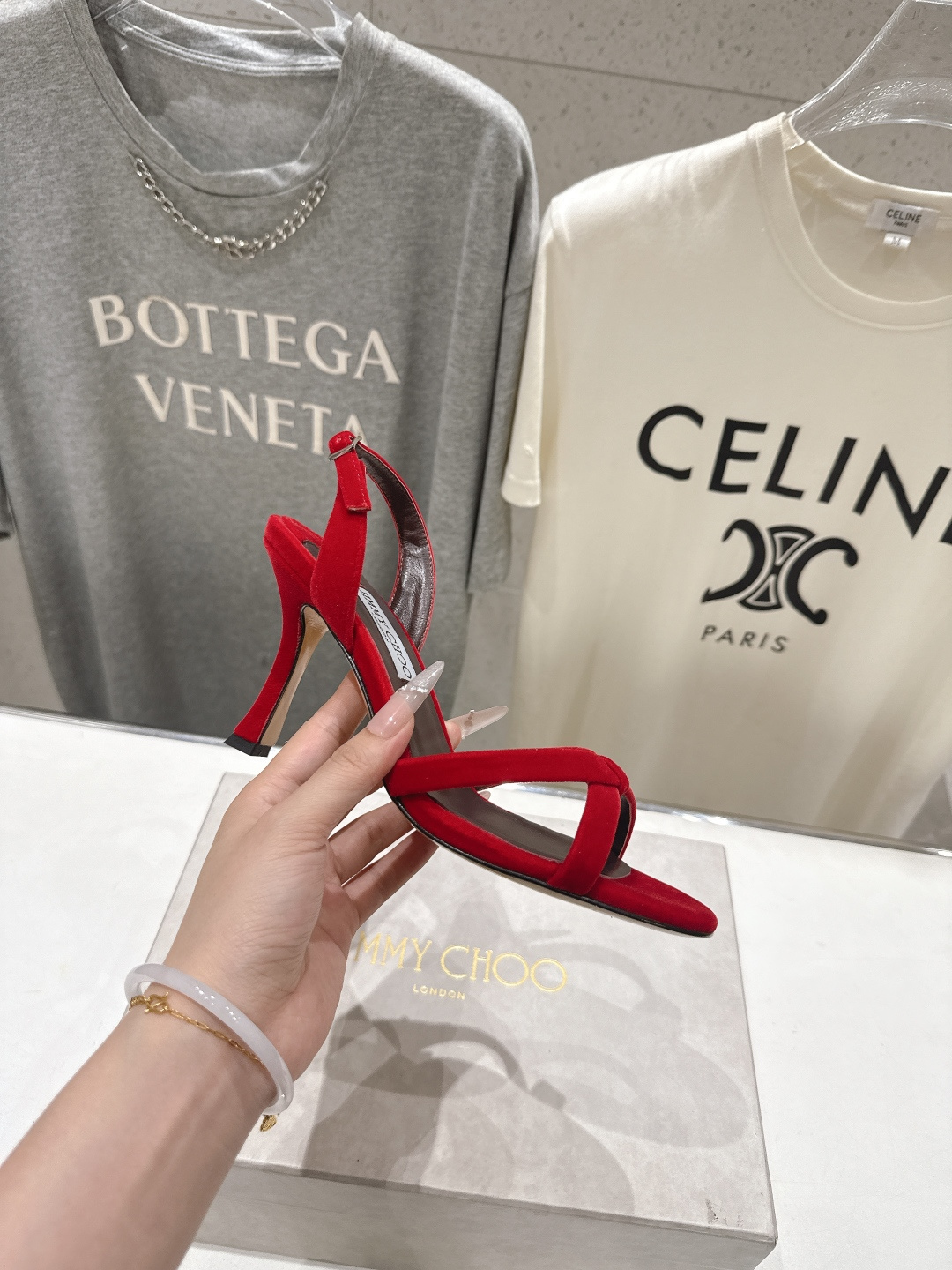 高版本出厂  JIMMY CHOO*｜JC/吉米周2026ss新款简约仙女风高跟鞋凉鞋原版套楦，完美的线