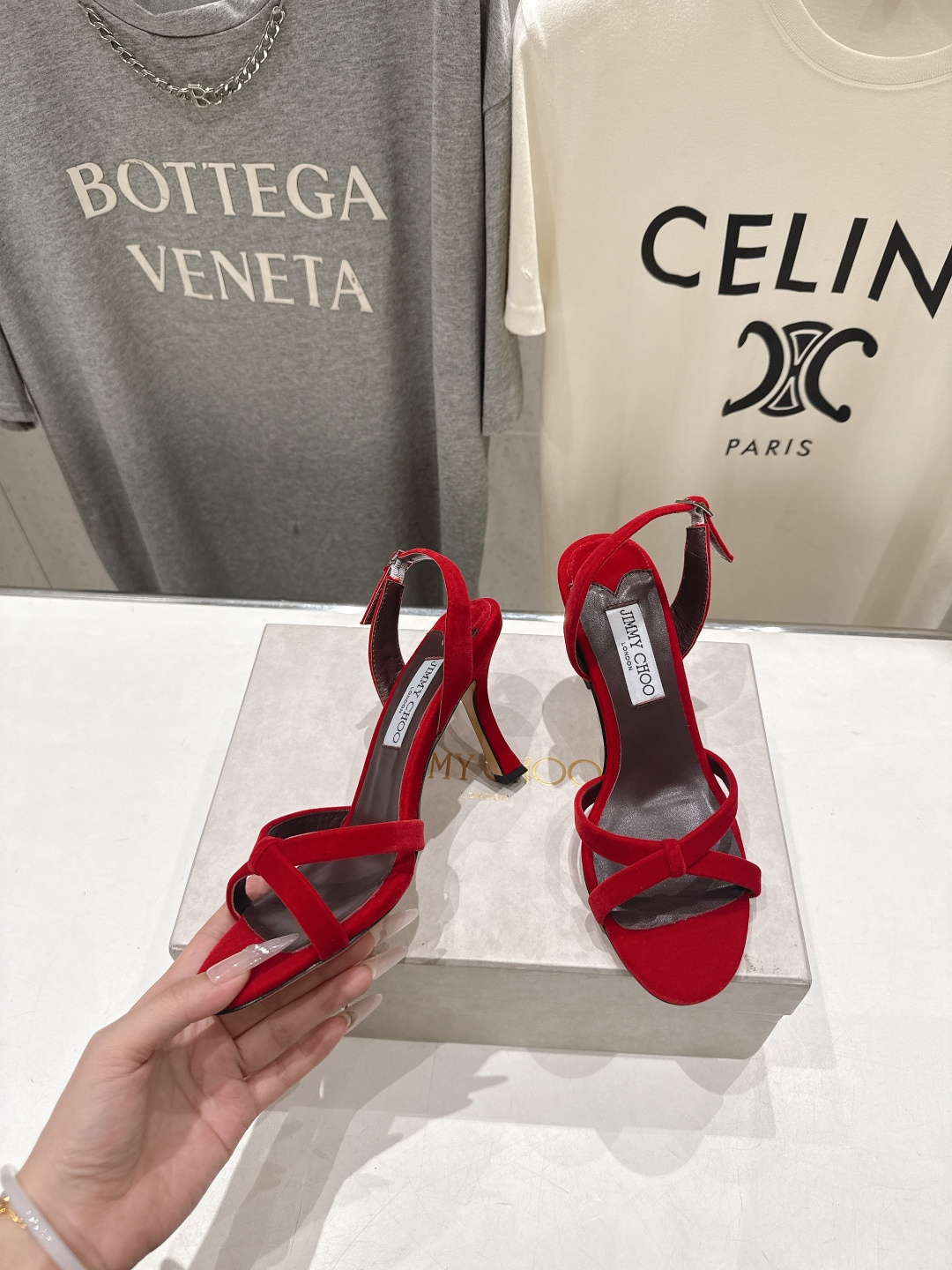 高版本出厂  JIMMY CHOO*｜JC/吉米周2026ss新款简约仙女风高跟鞋凉鞋原版套楦，完美的线
