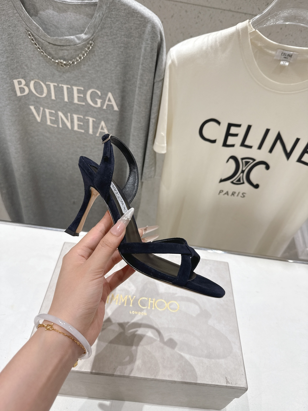 高版本出厂  JIMMY CHOO*｜JC/吉米周2026ss新款简约仙女风高跟鞋凉鞋原版套楦，完美的线