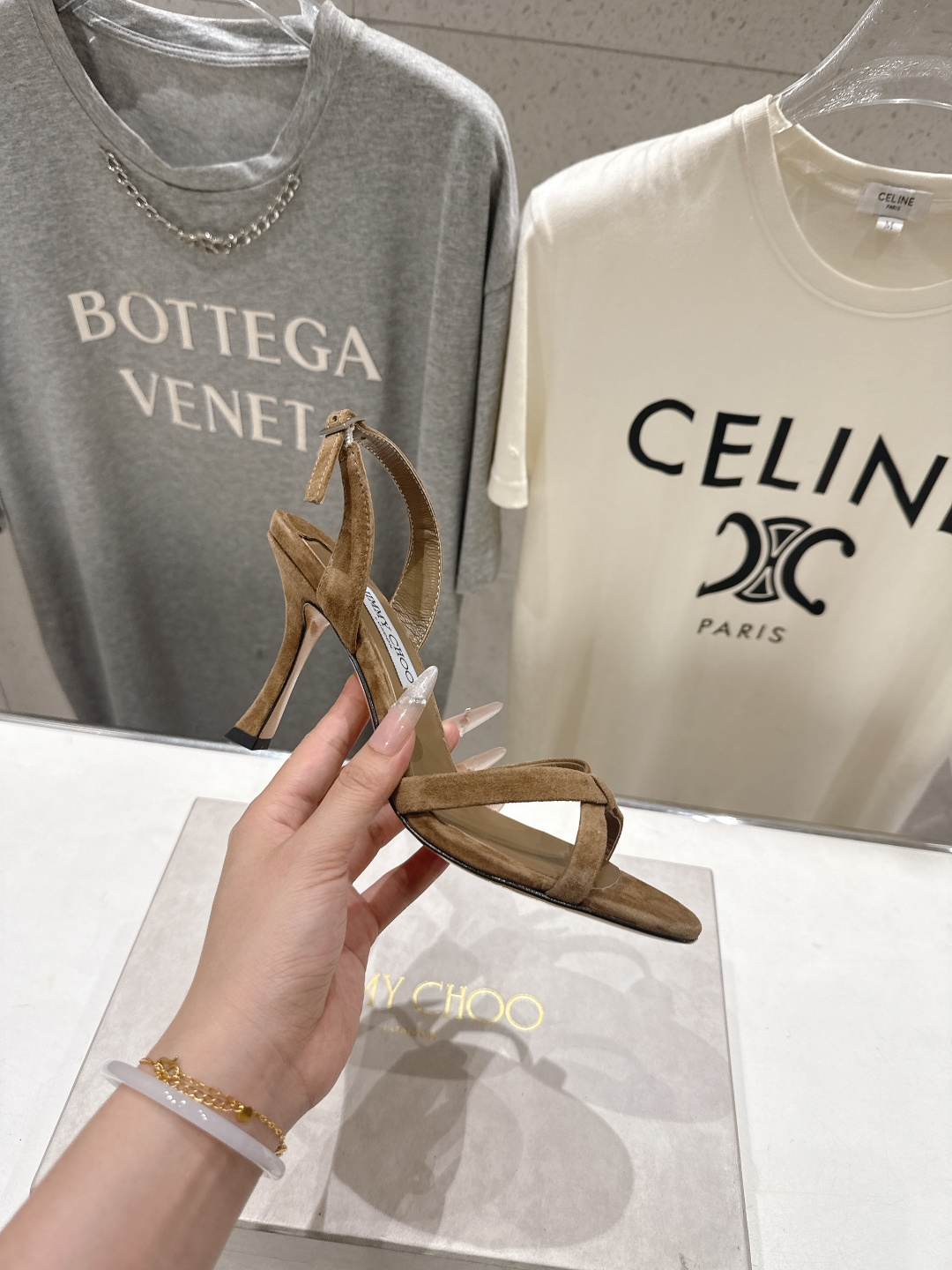 高版本出厂  JIMMY CHOO*｜JC/吉米周2026ss新款简约仙女风高跟鞋凉鞋原版套楦，完美的线
