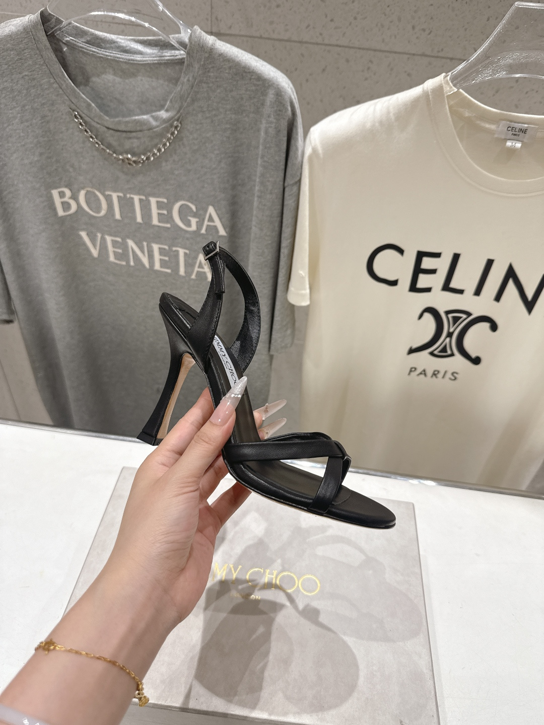 高版本出厂  JIMMY CHOO*｜JC/吉米周2026ss新款简约仙女风高跟鞋凉鞋原版套楦，完美的线