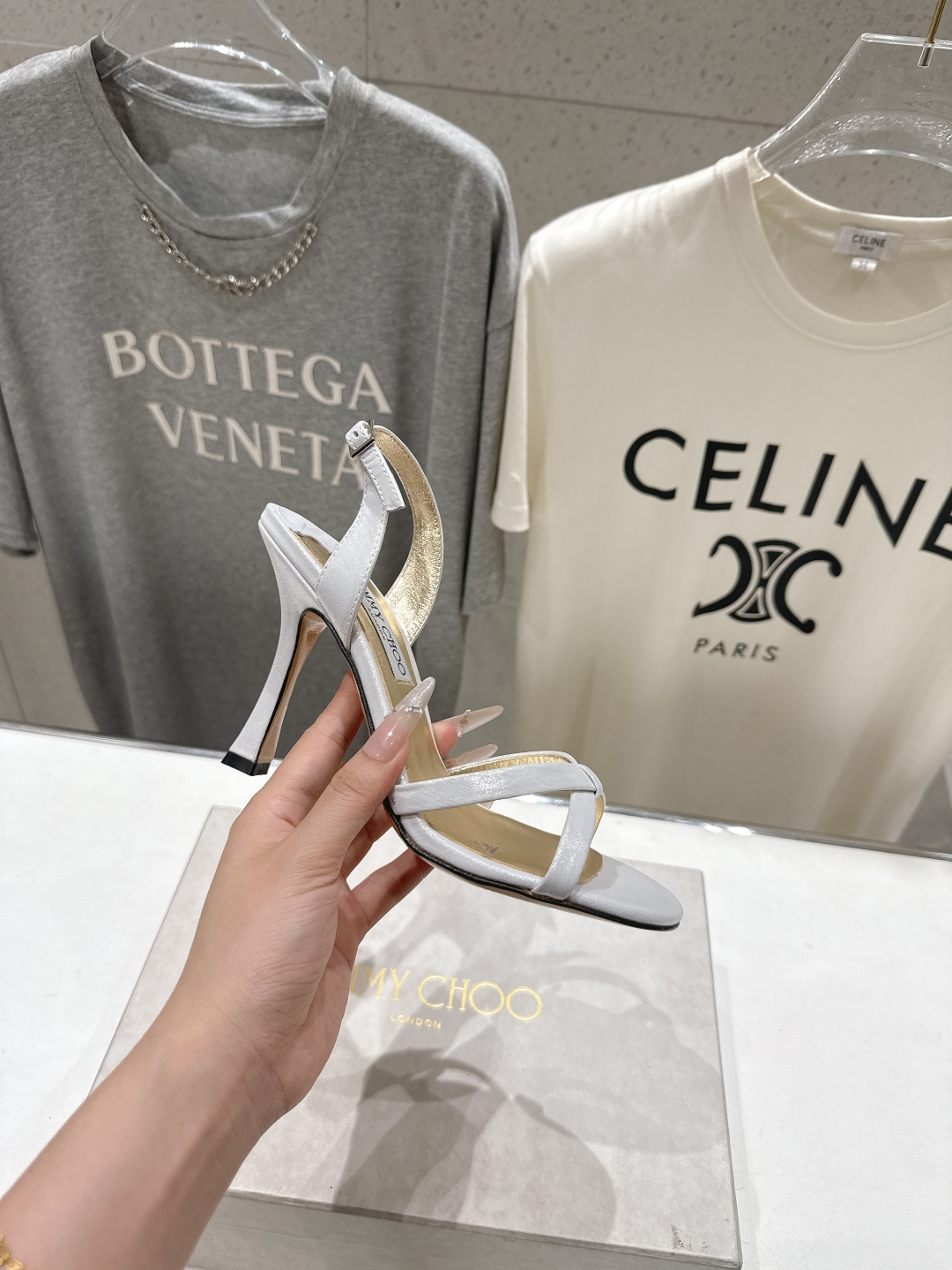 高版本出厂  JIMMY CHOO*｜JC/吉米周2026ss新款简约仙女风高跟鞋凉鞋原版套楦，完美的线