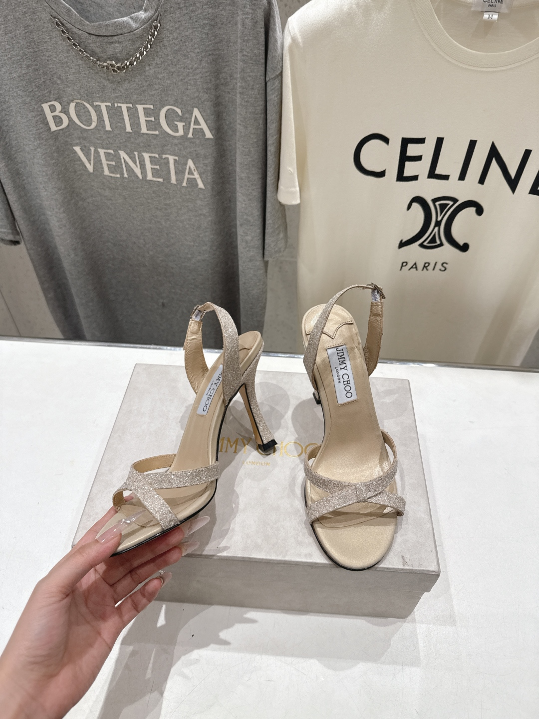 高版本出厂  JIMMY CHOO*｜JC/吉米周2026ss新款简约仙女风高跟鞋凉鞋原版套楦，完美的线