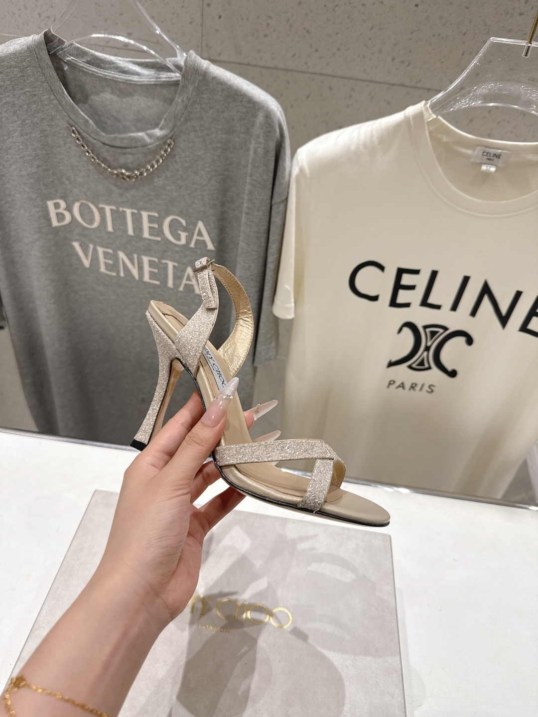高版本出厂  JIMMY CHOO*｜JC/吉米周2026ss新款简约仙女风高跟鞋凉鞋原版套楦，完美的线